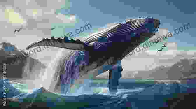 A Whale Breaches The Surface Of The Ocean, Creating A Spectacular Display. Sailing Alone Around The World