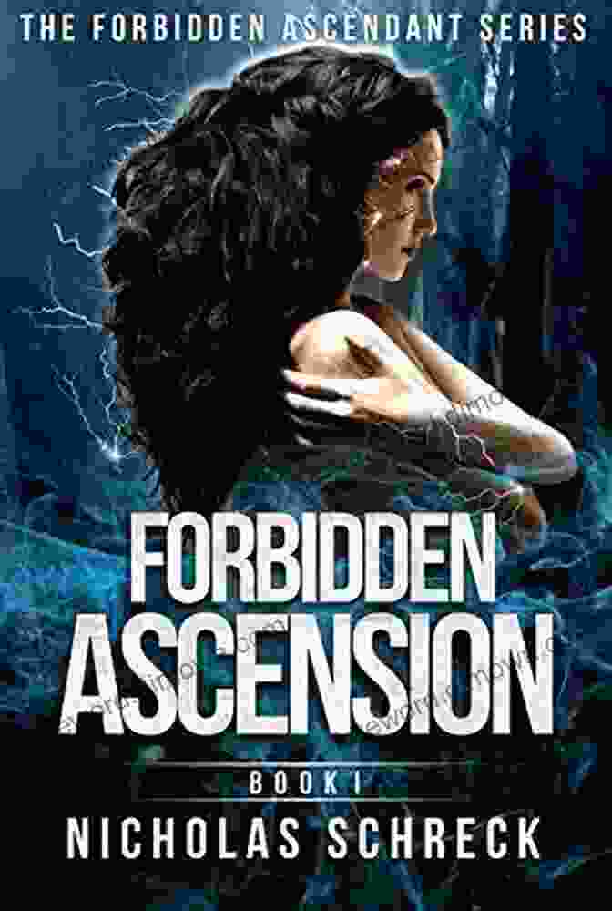 Forbidden Ascension Book Cover, Intricate Logo With Golden Accents, Set Against A Dark Background Forbidden Ascension Nicholas Schreck