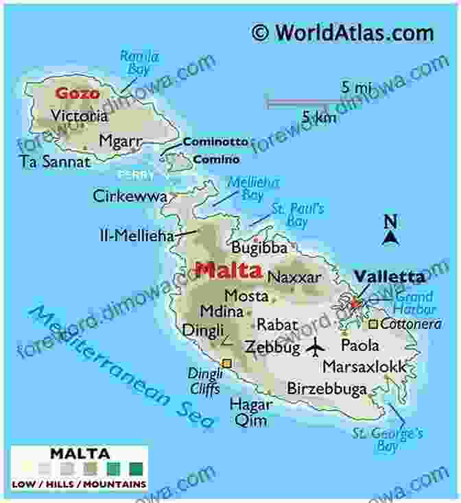 Map Of Malta Showing Its Strategic Location Churchill And Malta: A Special Relationship